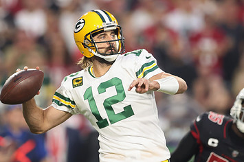 Aaron Rodgers in the Packers game against Arizona
