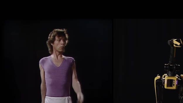 Boston Dynamic's quadrupedal robot dogs got together and recreated the Rolling Stones' 1981 "Start Me Up" video, complete with a Mick Jagger impersonation.