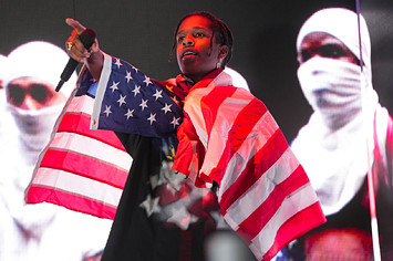 ASAP Rocky performs live at a festival.