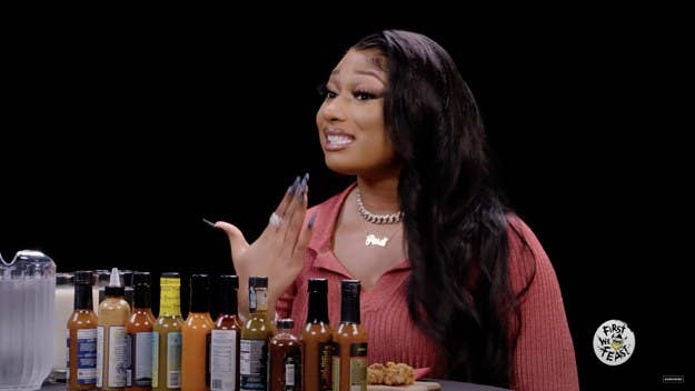 Megan Thee Stallion appeared on 'Hot Ones' to discuss how to make a love song, her love for cyphering, her "Butter" remix with BTS, and much more.