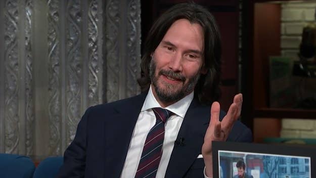 Keanu Reeves sat down with Stephen Colbert and went deep on the new 'Matrix' sequel, the power of nostalgia, stunt prep, memes, and much more.