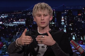 Machine Gun Kelly wears a Megan Fox t-shirt.