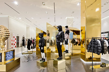 A Moncler and Nordstrom pop-up is shown.