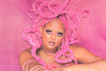 Singer Hunnah poses in pink