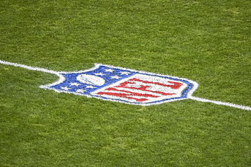 NFL logo at 50 yard line