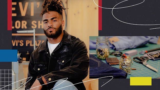 How pro San Francisco linebacker Fred Warner teamed up with Levi’s® Tailor Shop master tailors to repair and customize his vintage jeans and denim jacket.