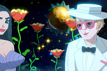 Dua Lipa and Elton John, animated