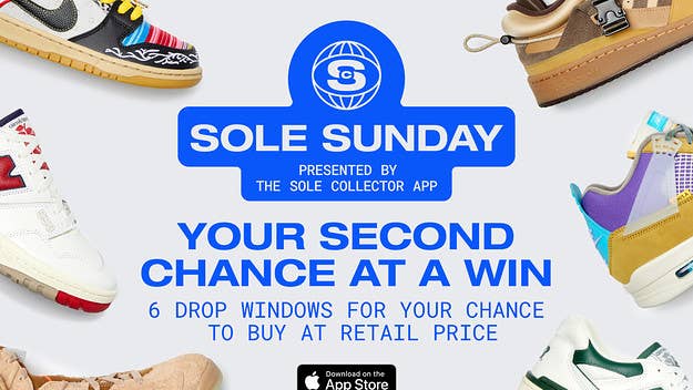 The Sole Collector App's Sole Sunday sale is back for a second round and it will give fans the opportunity to cop six sold-out sneakers at their retail prices.