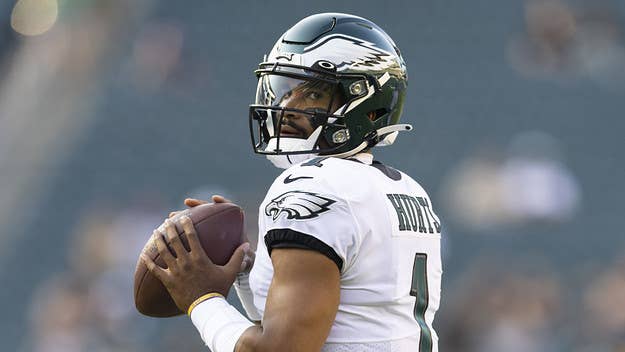 Eagles' quarterback Jalen Hurts talks upcoming NFL season, his new Eastbay partnership, potential of DeVonta Smith, his admiration for Cam Newton, and more.