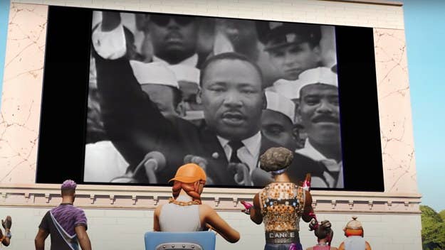 The new 'Fortnite' experience features Martin Luther King Jr.'s famous 1963 "I Have a Dream" speech, as well as a number of museum-style group activities.