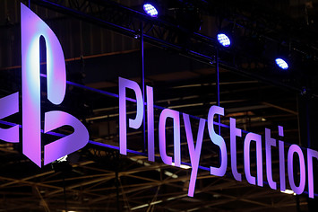 The Sony PlayStation logo is displayed during the 'Paris Games Week.'