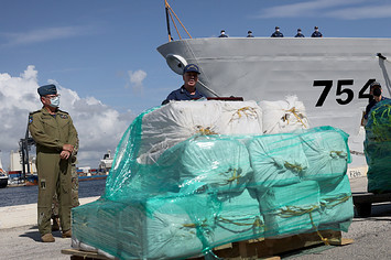 Coast Guard officials said they offloaded approximately 27 tons of cocaine at Port Everglades.
