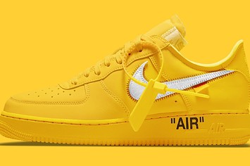 Off-White x Nike Air Force 1 Low 'Lemonade' DD1876-700 Lateral
