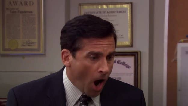 'The Office' co-stars Jenna Fischer and Angela Kinsey delve into the story behind the famous meme of Michael Scott screaming on their podcast.
