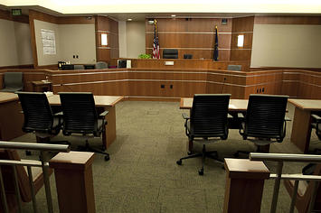 Empty courtroom