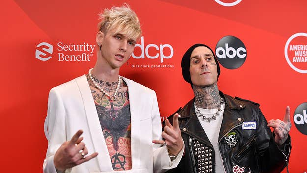 Machine Gun Kelly has a new album on the way with Travis Barker, and the pair announced the project and its title with a set of matching tattoos.
