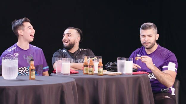 Watch three Call of Duty players take a bite out Hot Ones' famous The Last Dab Apollo hot sauce while duking it out in 'Call of Duty: Black Ops Cold War.'