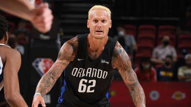 Janis Timma of the Orlando Magic played against the Warriors in the NBA Summer League on Monday and fans couldn’t get enough of the Latvian basketball player.