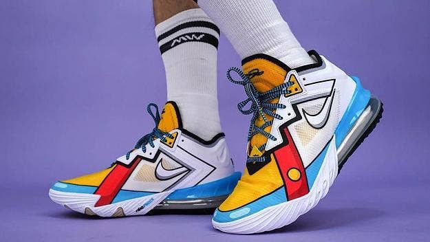 The latest Nike LeBron 18 Low colorway releasing appears to be inspired by the rare 'Stewie Griffin' LeBron 6 sample. Click here for a first look.