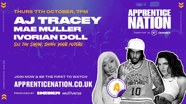 16-24-year-olds are in with a chance of grabbing a pair of free tickets to see AJ Tracey, Ivorian Doll and Mae Muller live on-stage by joining the Apprentice...