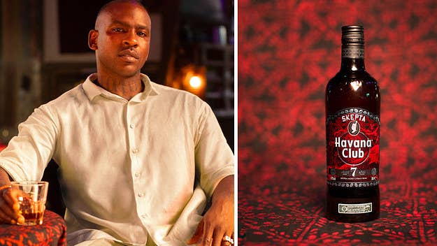 Toasting to Big Smoke’s Nigerian roots, the multi-media Havana Club 7 bottle pays homage to the connections between Yoruba culture and Afro-Cuban spirit.