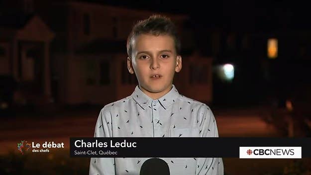 Many on Twitter praised Charles Leduc, an 11-year-old boy from Quebec, for raising the issue of climate change during last night's federal debate.
