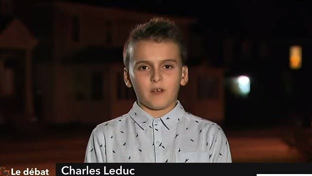 Many on Twitter praised Charles Leduc, an 11-year-old boy from Quebec, for raising the issue of climate change during last night's federal debate.