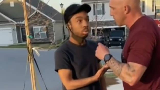 42-year-old Jonathan Pentland, who was filmed shoving 22-year-old Deandre Williams in April, was found guilty of third-degree assault and battery on Monday.
