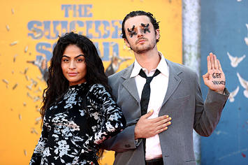 Jessie Reyez and Grandson at the premiere of 'The Suicide Squad'