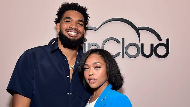 Karl-Anthony Towns is not here for critics of Jordyn Woods’ weight loss after she posted a before and after comparison shot of herself on Instagram.