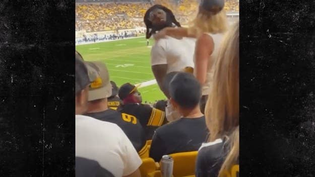 A scuffle took place in the stands of Heinz Field Saturday after a woman slapped a man in the face during a game between the Steelers and Lions. 