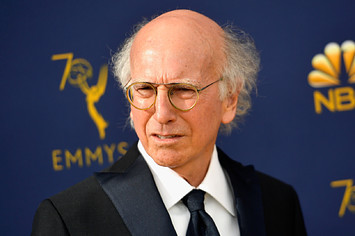 Larry David attends the 70th Emmy Awards.