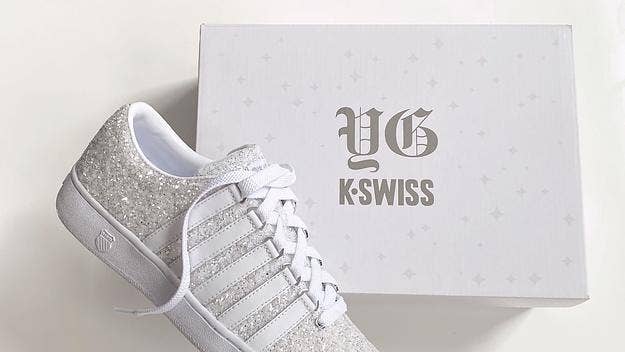 YG just joined forces with footwear brand K-Swiss to deliver a new sneaker that combines the rapper’s swag with the company’s patented look.