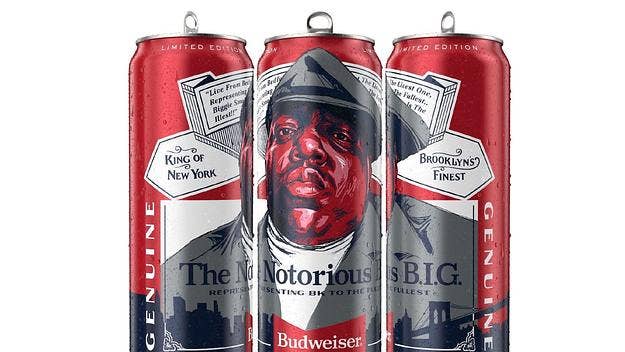 Budweiser has paid tribute to the Notorious B.I.G. with a new tall boy can and merch collection. The limited edition cans are only available in New York.