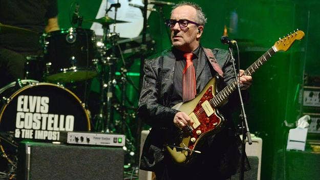 Rockstar Elvis Costello responded to a fan on Twitter yesterday who claimed Rodrigo bit off Elvis’ 1978 hit “Pump it Up” for her album cut “Brutal."