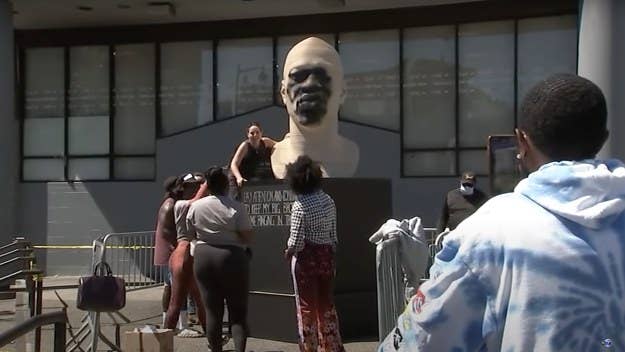 It's believed a white supremacist group is behind the vandalism of at least one of two George Floyd statues that were vandalized in New Jersey and Brooklyn.