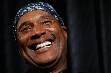 Comedian Paul Mooney takes part in a discussion panel