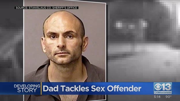 A father in California came to his 5-year-old daughter's rescue when he tackled a sex offender who broke into her room, and restrained him with duct tape. 