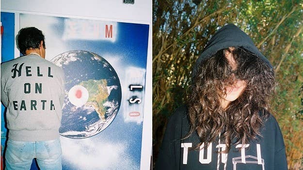 Titled “Made in Italy," Aries has tapped Cali Thornhill Dewitt to unveil a collection of tees, sweats, socks and bowling shirt, all sporting dypion messages.