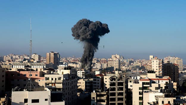 An Israeli airstrike on Saturday targeted and destroyed a high-rise building in Gaza City that housed offices of The Associated Press and other media outlets. 