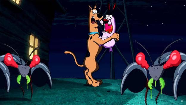 Scooby-Doo and Courage The Cowardly Dog's cartoon worlds will collide for the crossover movie, 'Straight Outta Nowhere.' Watch the trailer for it here.