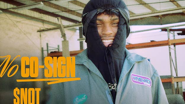The low-key Florida kid with the hoodie tied around his face became a legit rap star with the help of his homies and Cole Bennett. From being too shy to freestyle in high school to dropping “Revenge” and “Whipski,” here’s the story of $not.