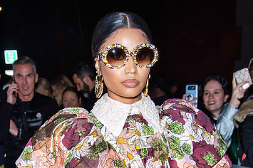 Nicki Minaj is seen leaving the Marc Jacobs Fall 2020 runway show