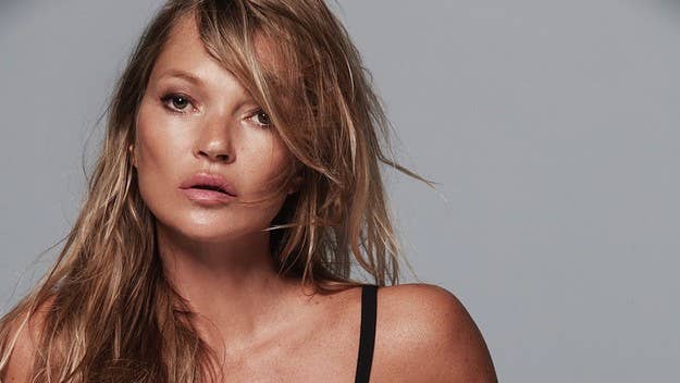 The 47-year-old supermodel stars in the latest campaign for the shapewear line: "What Kim is doing with the brand is so fresh and modern," Moss said.