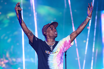 Travis Scott performs on stage during day two of Rolling Loud