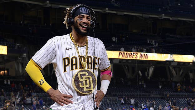 The Padres' shortstop chatted about baseball's big controversy—pitchers using sticky substances—and the fun his teammates are having rocking the special chain.