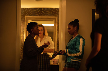 Janicza Bravo, Riley Keough, and Taylour Paige, A24's 'Zola' behind the scenes