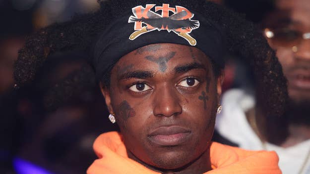Kodak Black decided to tattoo the 'Shining'-popularized phrase “Red Rum”—“murder” spelled backwards—in bright red ink on his eyelids, sharing images on IG.