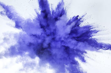 Blue chalk explosion