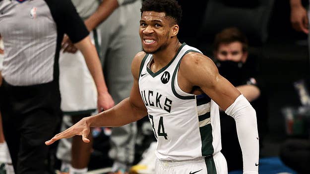 CJ McCollum took to Twitter to seemingly shade Giannis Antetokounmpo's Game 5 performance against the Nets by calling him out for not guarding Kevin Durant.